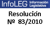 Resolucion Nro 083 (año 2010) 